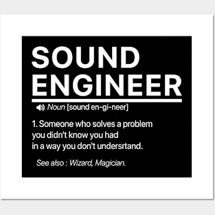 Sound engineer definition Posters and Art